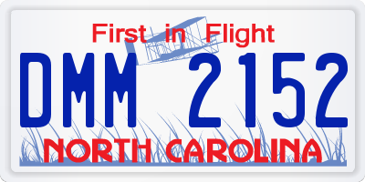 NC license plate DMM2152