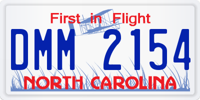 NC license plate DMM2154