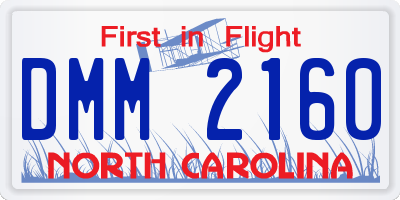NC license plate DMM2160
