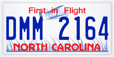 NC license plate DMM2164