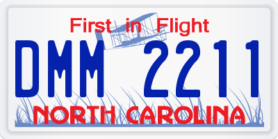 NC license plate DMM2211