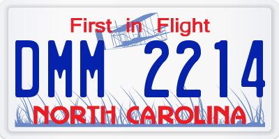 NC license plate DMM2214