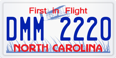 NC license plate DMM2220
