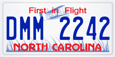 NC license plate DMM2242