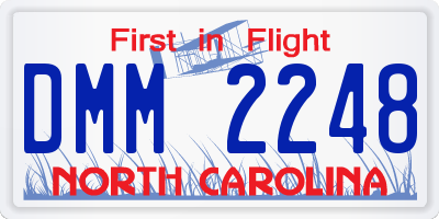 NC license plate DMM2248