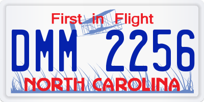 NC license plate DMM2256
