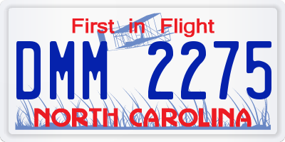 NC license plate DMM2275