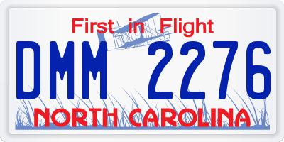 NC license plate DMM2276