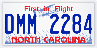 NC license plate DMM2284