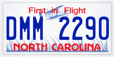 NC license plate DMM2290