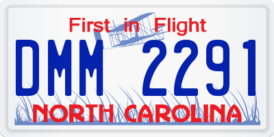NC license plate DMM2291