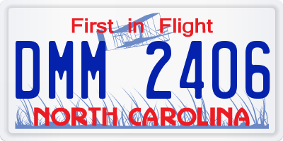 NC license plate DMM2406