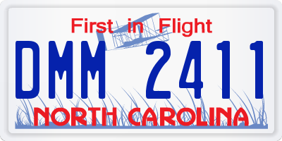 NC license plate DMM2411