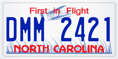 NC license plate DMM2421