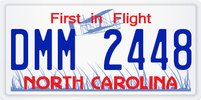 NC license plate DMM2448