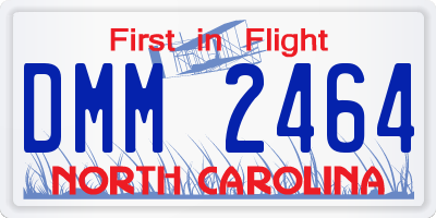 NC license plate DMM2464