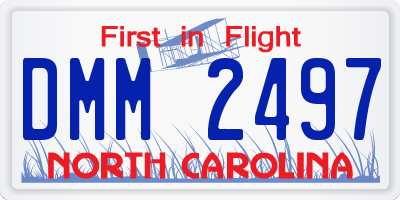 NC license plate DMM2497