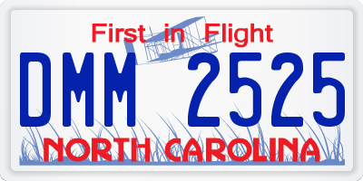 NC license plate DMM2525