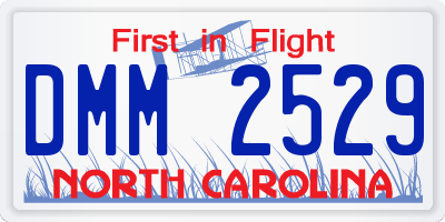 NC license plate DMM2529