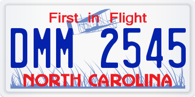 NC license plate DMM2545