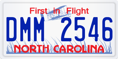 NC license plate DMM2546