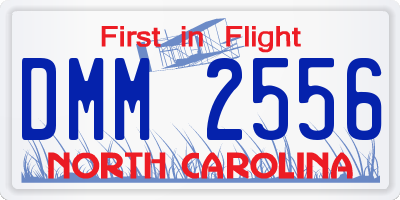 NC license plate DMM2556