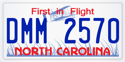 NC license plate DMM2570
