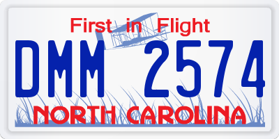 NC license plate DMM2574