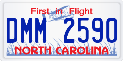 NC license plate DMM2590