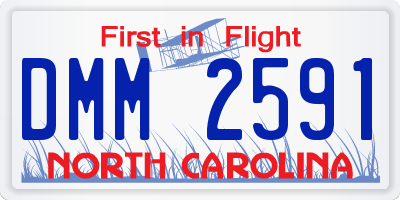 NC license plate DMM2591