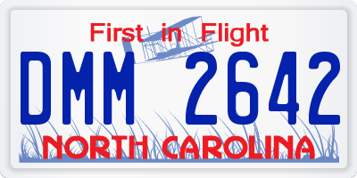 NC license plate DMM2642