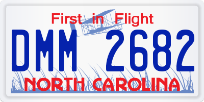 NC license plate DMM2682