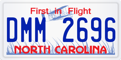 NC license plate DMM2696