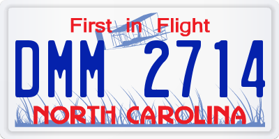 NC license plate DMM2714