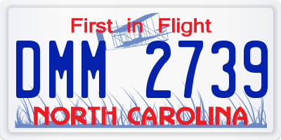 NC license plate DMM2739