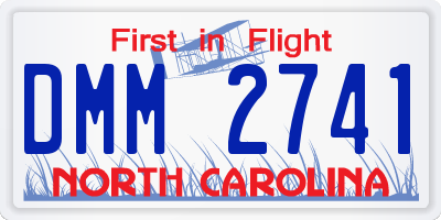 NC license plate DMM2741