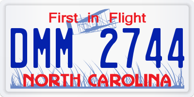 NC license plate DMM2744