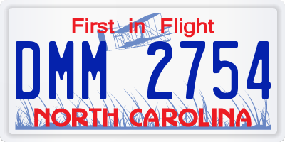 NC license plate DMM2754