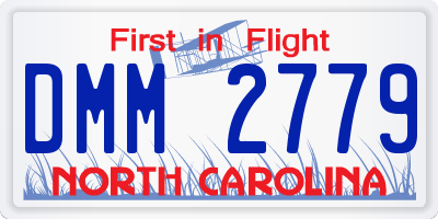 NC license plate DMM2779