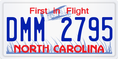 NC license plate DMM2795