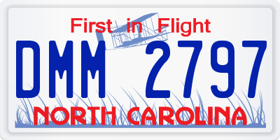 NC license plate DMM2797