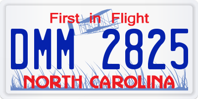 NC license plate DMM2825