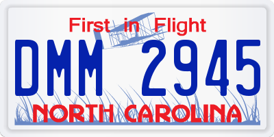 NC license plate DMM2945