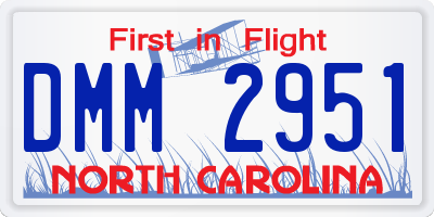 NC license plate DMM2951