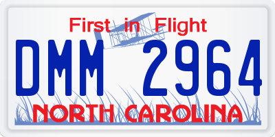 NC license plate DMM2964