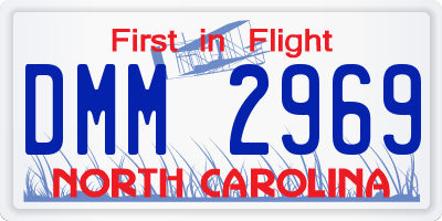 NC license plate DMM2969