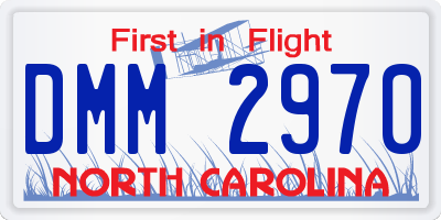 NC license plate DMM2970