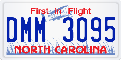 NC license plate DMM3095
