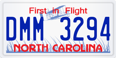 NC license plate DMM3294