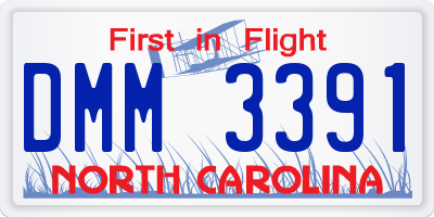 NC license plate DMM3391